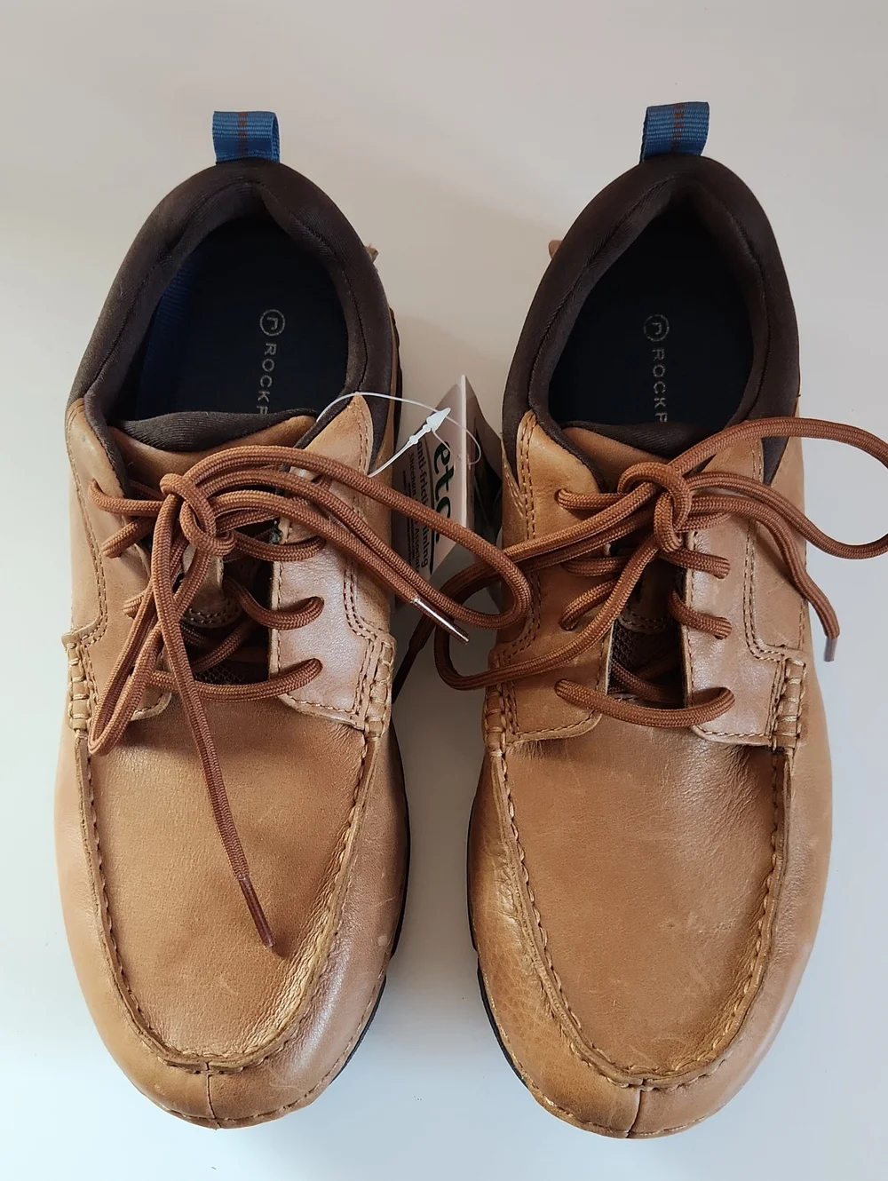 Rockport adiPRENE Adidas Men’s Brown Leather Comfort Shoes Size 7 NWT